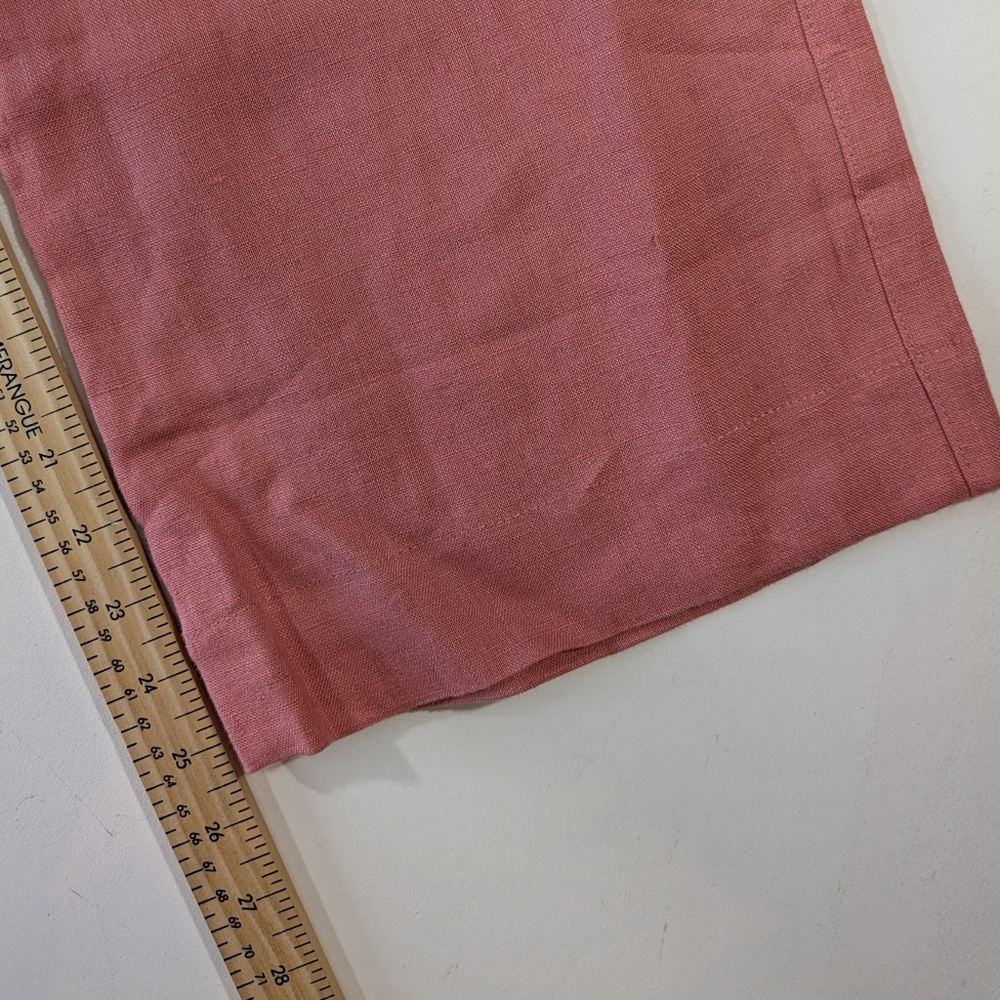 NWT Oda Lux 100% Linen Sleeveless Belted Jumpsuit Dusty Rose 36 - Picture 11 of 15